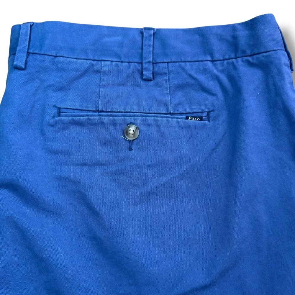 Polo Ralph Lauren Chino Shorts Men 44 Blue Stretch Classic Fit Cotton 9in Inseam